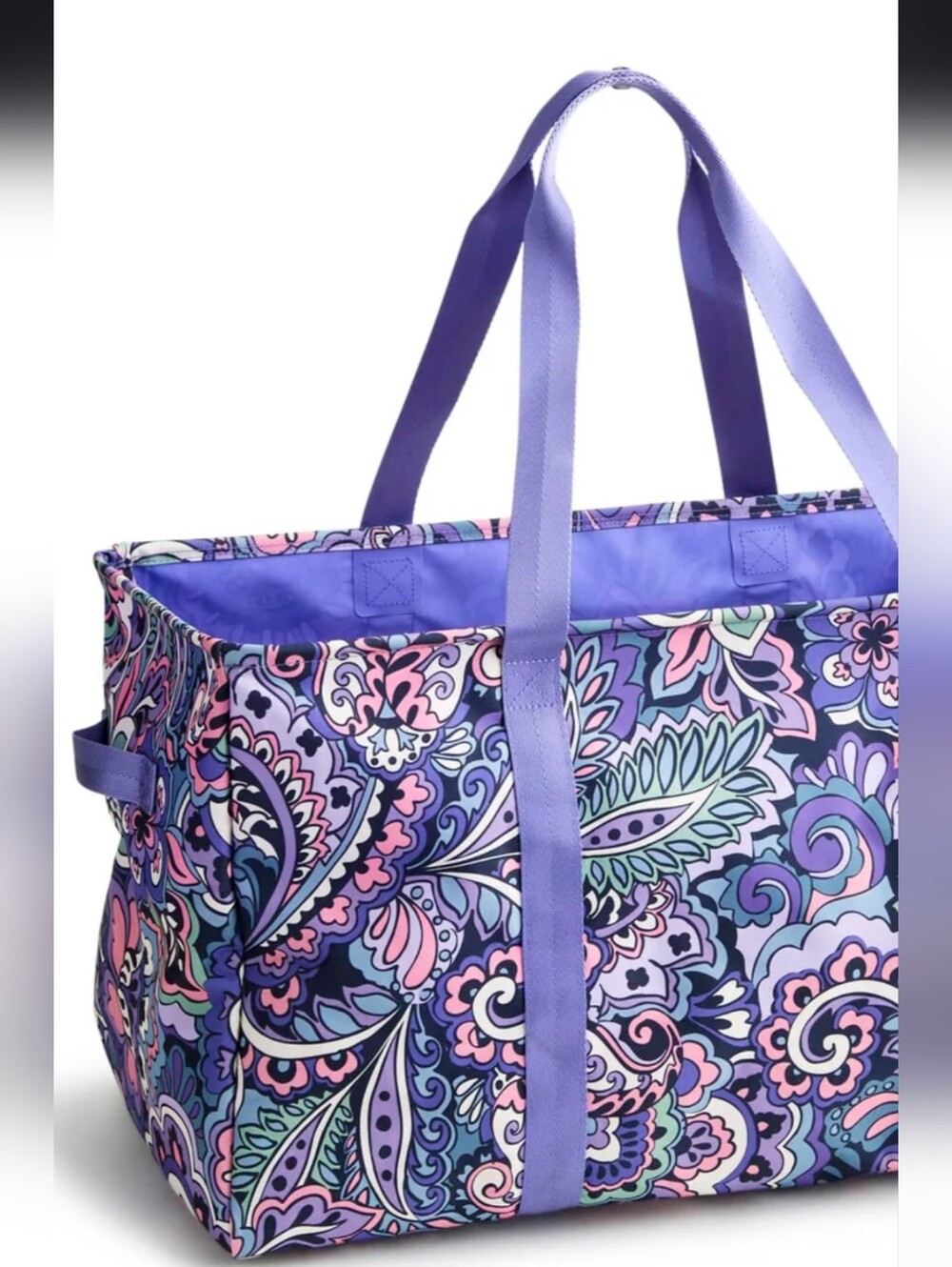Vera Bradley Large Car Tote In Floral Swirls Decor NWT - Picture 3 of 11